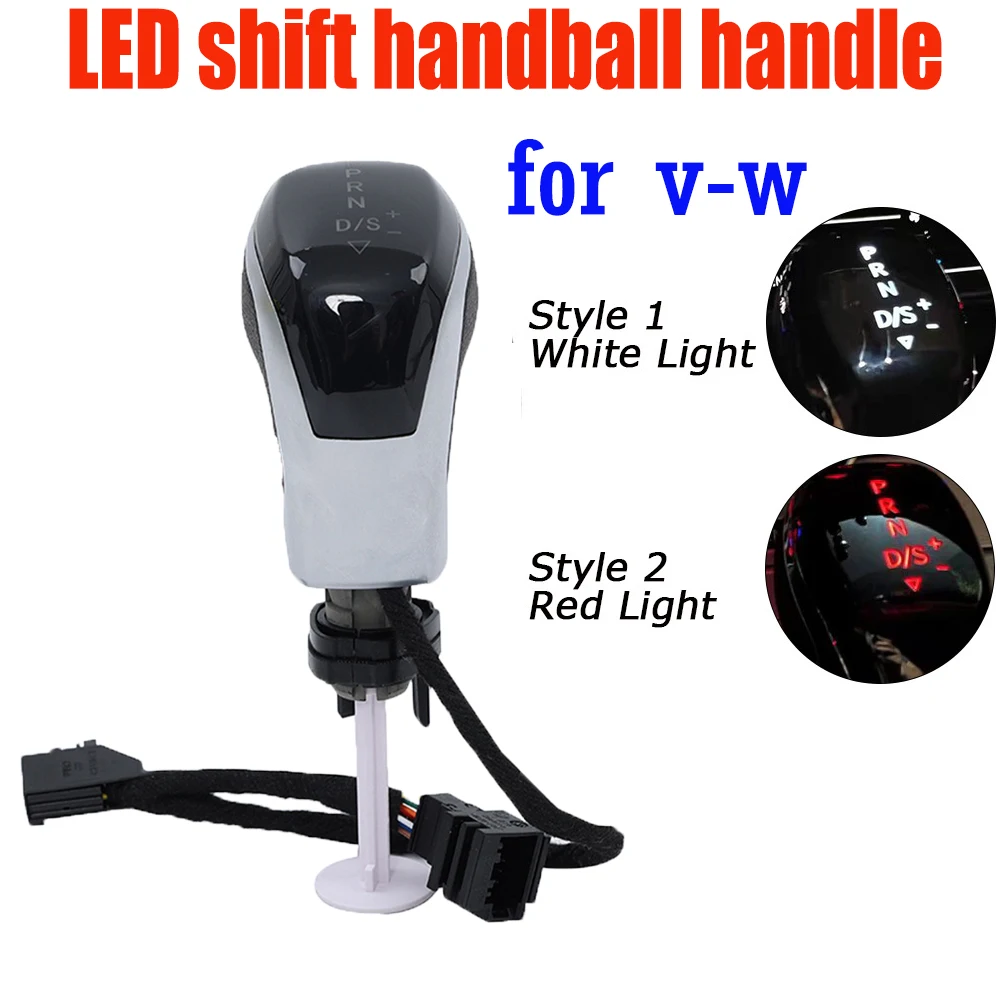 

for VW Automatic Transmission Car LED Shift Handball Handle Head Modified Gear Head Accessories Golf Touareg Sharan Cc Passat