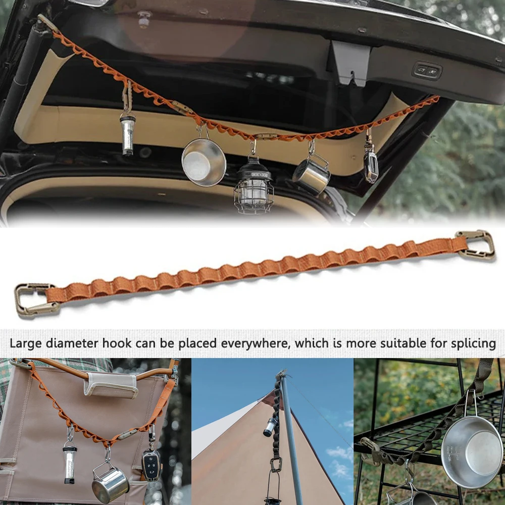 Outdoor Lanyard Hanger Camping Hanging Rope Hot Campsite Garden Supplie Storage Strap Clothesline Tent Cup Hang Lamp Hang Buckle