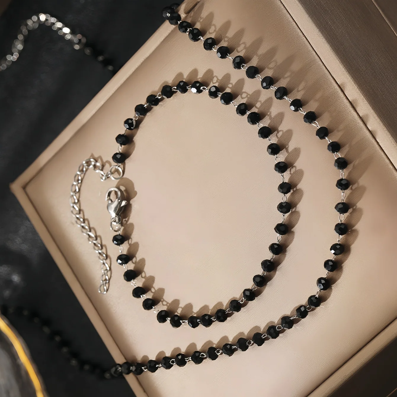 Jewelry Set necklace bracelet with Simple Atmospheric Black Imitation Pearl Design  For  Women  Exquisite Party