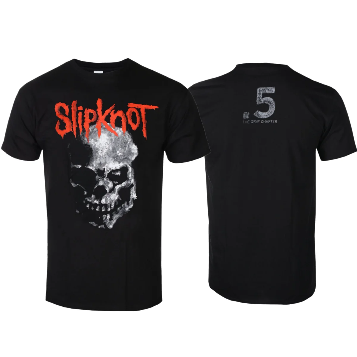 Slipknot Gray Chapter Skull Art Pattern Metal Band T-shirt - Casual Trendy Style Cotton T-shirt Suitable for Both Men and Women