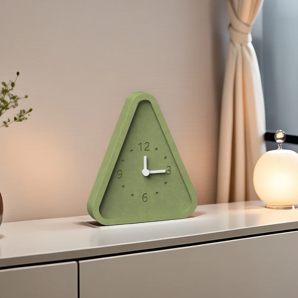 

Geometric Triangle Clock Silicone Mold - DIY Cement/Gypsum Clock Mold，Unique Cement Timepiece Craft,Handmade Gift Idea molds