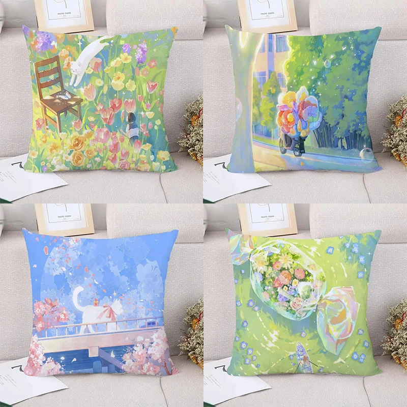 

Beautiful Flower Pattern Decorative Pillowcase Home Decorative Cushion Pillowcase Bedding
