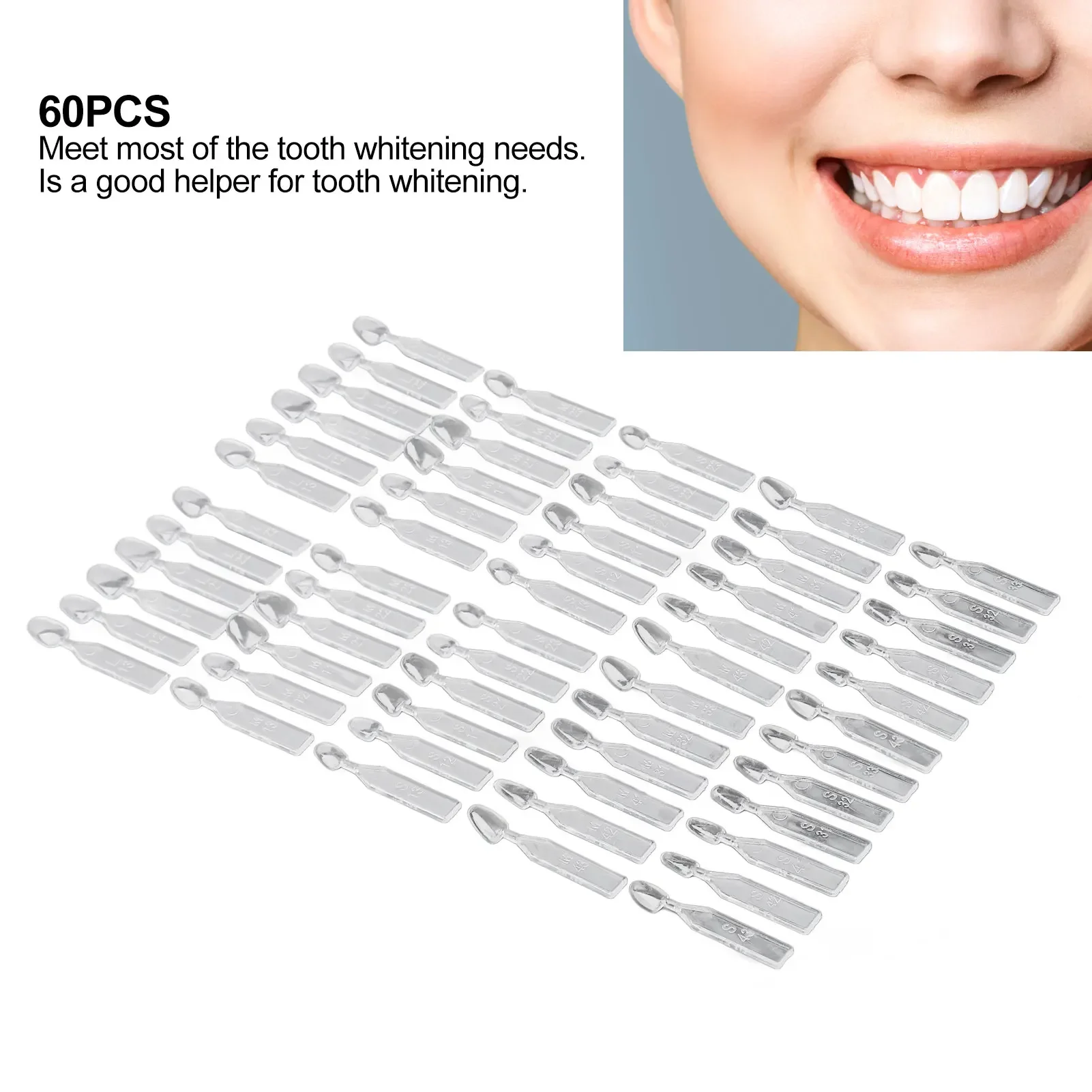 

60pcs Veneers Mould Heat Resistance Resistance Dental Veneer Template Set for Dentists Teeth Whitening Veneers Mould