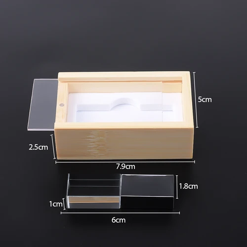 Imagen 2 del producto Unidad Flash USB de cristal, 128GB, grabado láser 3D gratis, lápiz con logotipo personalizado, 64GB, regalo creativo, caja de madera, memoria Stick