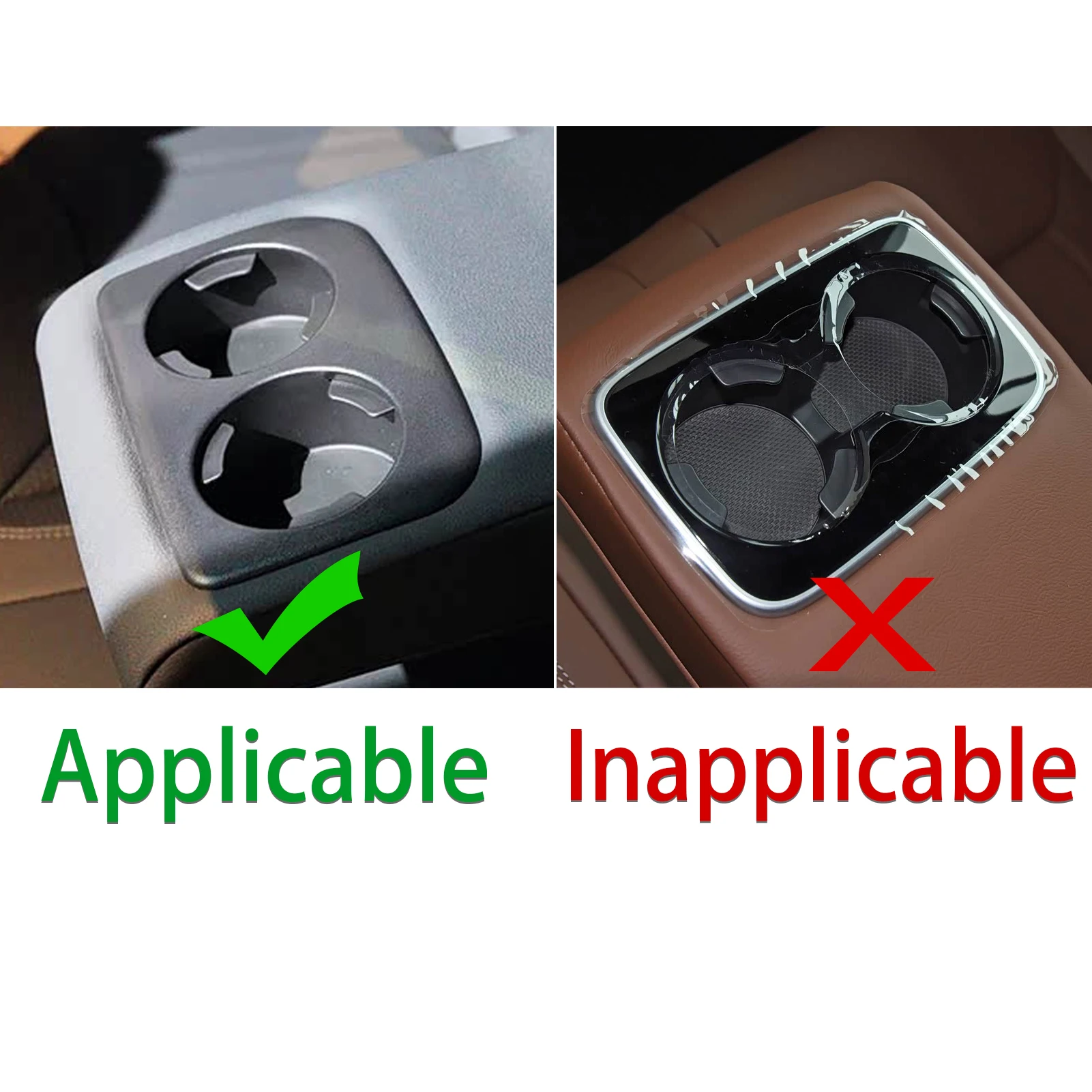 Real Carbon Fiber Car Accessories Rear Cup Holder Trim Cover Soft Sticker For Subaru Forester SK 2019 2020 2021 2022 2023 2024 view 5