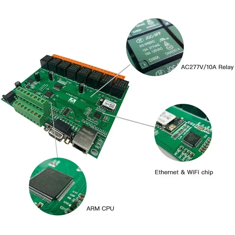 ل KC868-H8B وحدة تحكم المنزل إيثرنت RJ45/واي فاي/RS232 نظام التبديل عقدة الأحمر MQTT HTTP TCP التتابع #3