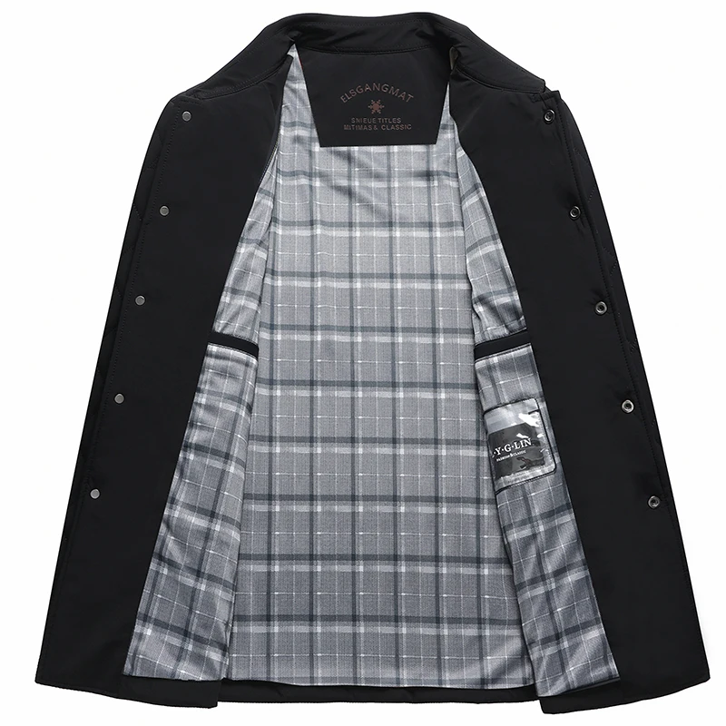 Men's Fashion Windbreaker Parka Men Clothing Coat Streetwear Male Jacket Windproof Casual Autumn Winter Warm Hombre New