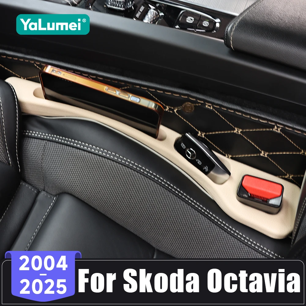 For Skoda Octavia 2 3 5 A7 A5 Pro A8 MK4 2004-2019 2020 2021 2022 2023 2024 2025 Car Seat Gap Filler Leak Proof Storage Strip