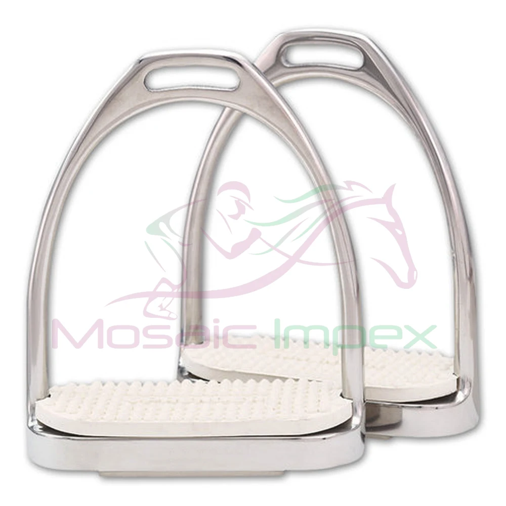 Mosaic Impex Best Quality Horse Equipment Equestrian Anti-skid Horse Pedal Customized Made Lightweight Stainless Horse Stirrups