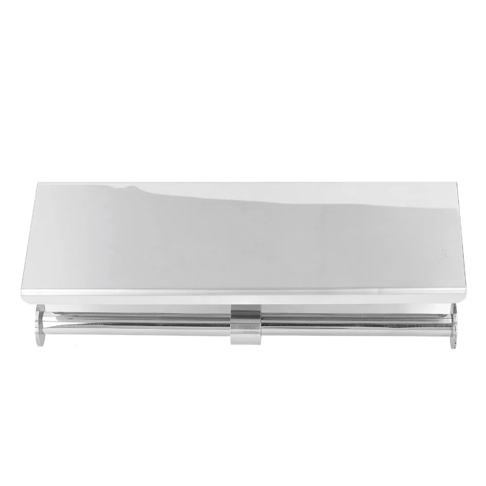 

Stainless Steel Toilet Paper Holder Mirror Shiny Wall Mounted Toilet Paper Shelf Holder Rustproof Multi-Functional