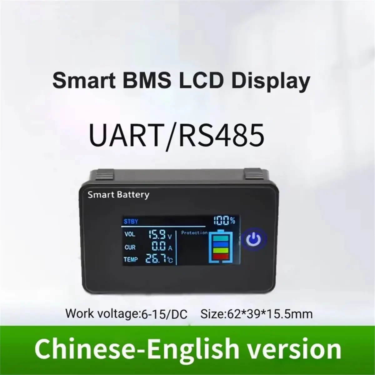Smart LCD Display UART RS485 Communication Protection Board Lithium Battery Smart Accessories A
