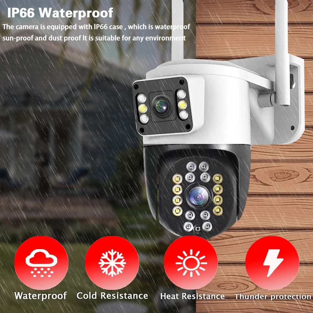 Imagem -06 - Yoosee-câmera ip Dual Lens Ptz Wi-fi Tela Dupla Rastreamento Automático Áudio Bidirecional Cor Visão Nocturna Segurança 4k 8mp