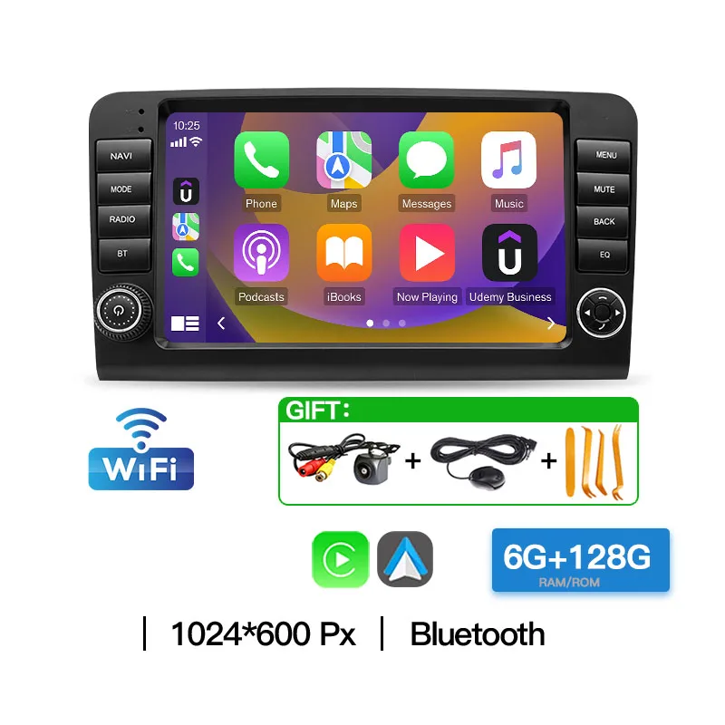 Android 13 Auto Carplay Audio Voor Mercedes Benz ML GL KLASSE W164X164 ML350 Bluetooth GPS Navi Autoradio Video speler Autoradio