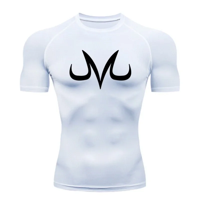 Gym Workout Fitness Undershirt Men\'s Sports Quick Drying Shirt Anime Elements Compression T-shirt Top Tight Stretch Sportswear