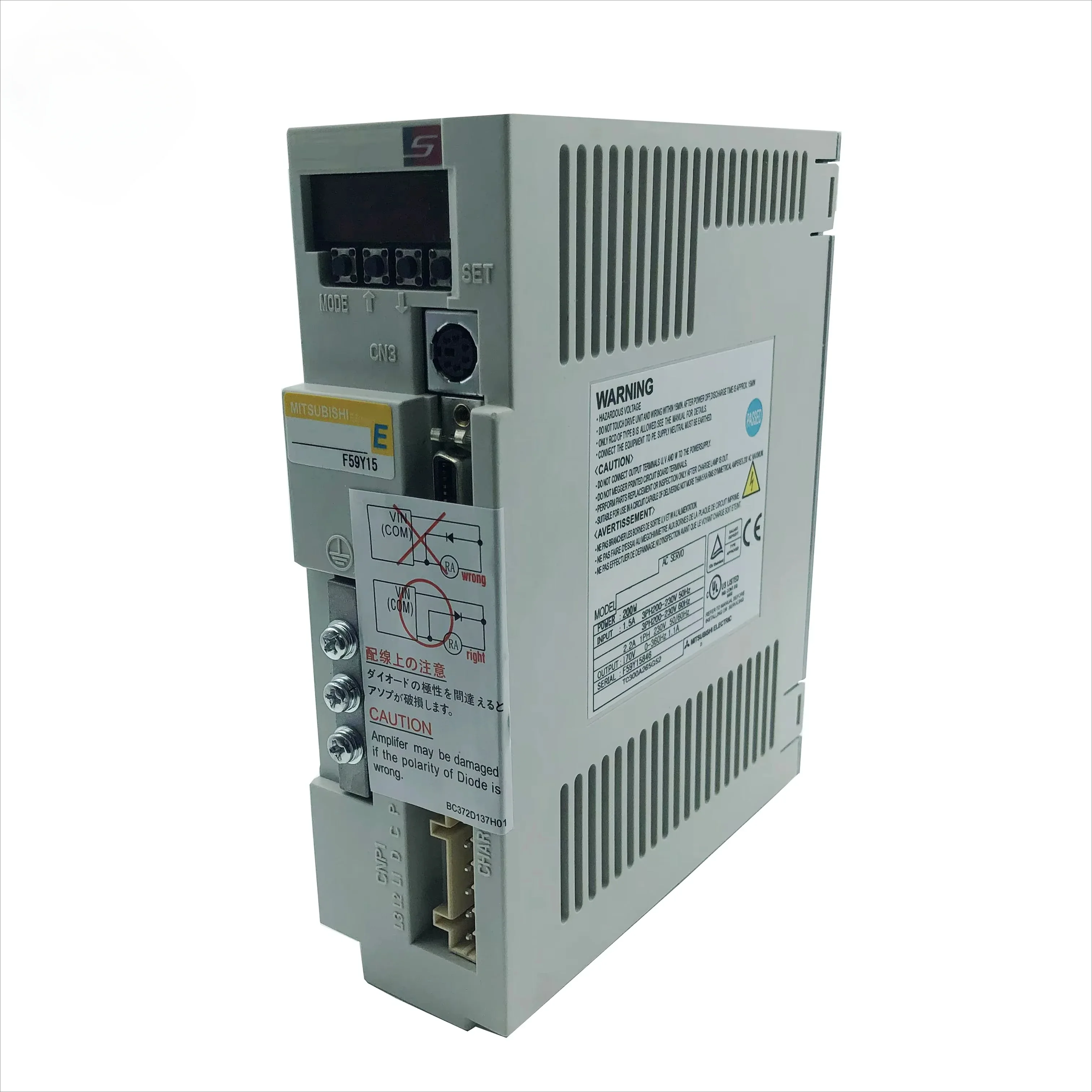 New Original MR-J2S-60B-PY135 mrj2s60bpy135 Single Phase Servo Drive  Stock In Warehouse