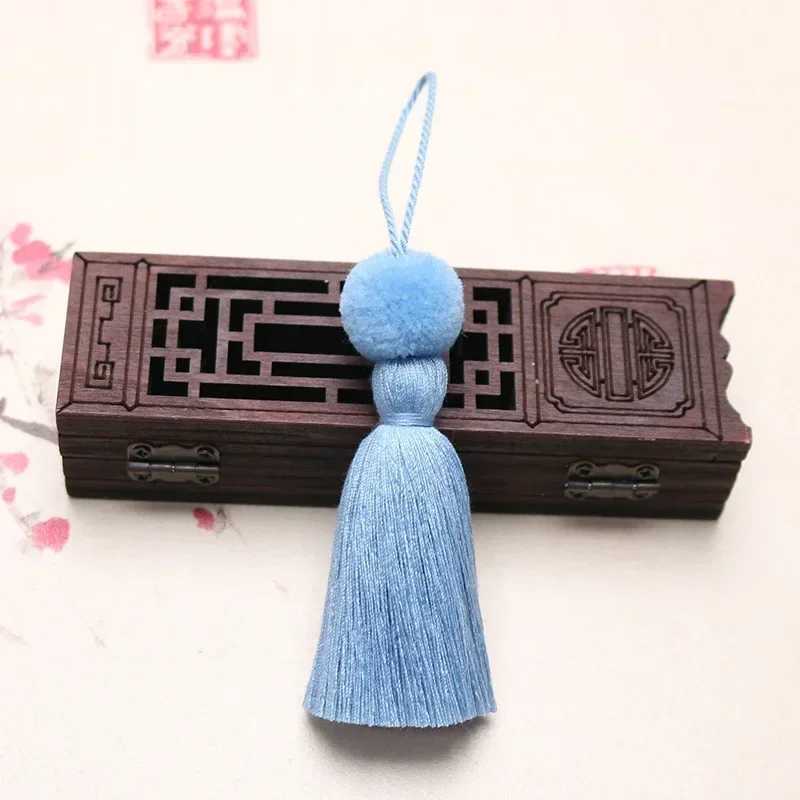 5pcs Cute Bobble Tassels 8cm Colorful Polyester Thread Tassels DIY Handicrafts Bag Garment Ornaments