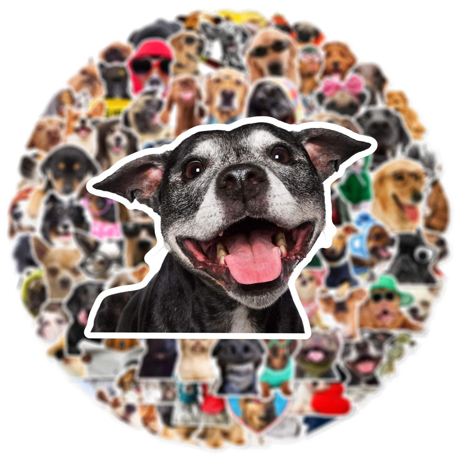 50/100 個面白い犬リアルなステッカーかわいい動物ミーム落書き装飾ノートブックスーツケースギター冷蔵庫おもちゃデカール