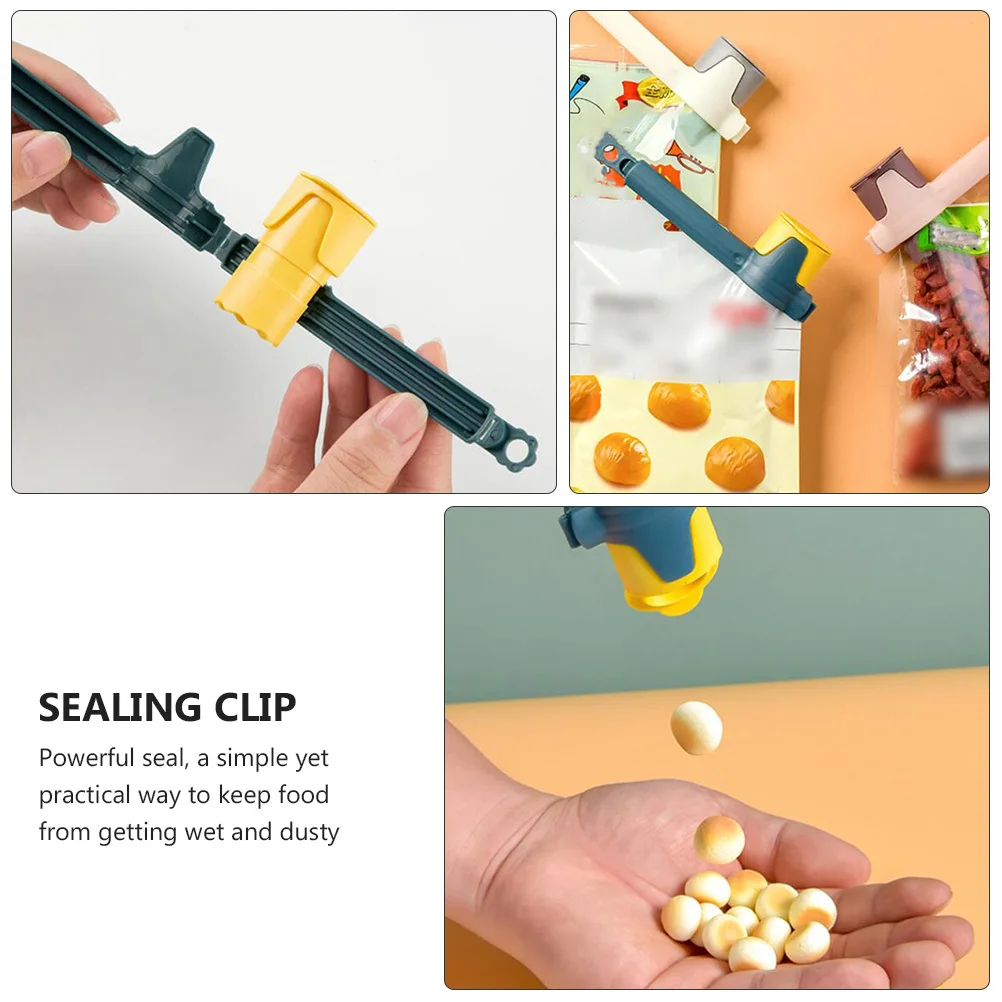 

3Pcs Storage Bag Sealing Clip with Pour-Out Nozzle Heavy Duty Freshness Seal for Food Snacks Ingredients Lightweight Portable