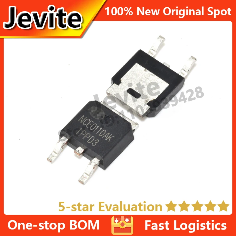 Jevite 100% New Original electronics Controller 10-50 units/lote NCE0110AK TO-252 100V 10A MOSFET transistor