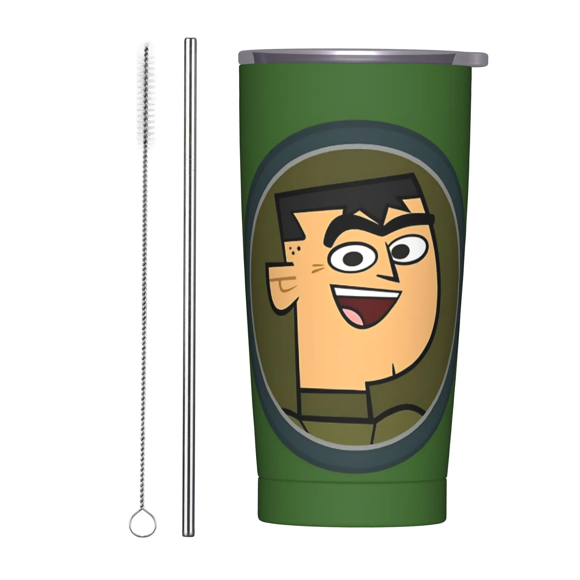Totals Dramas Revenges Of The Island Brick Insulated Tumbler with Straws Lid  Vacuum Coffee Mugs Outdoor Car Bottle Cup, 20oz