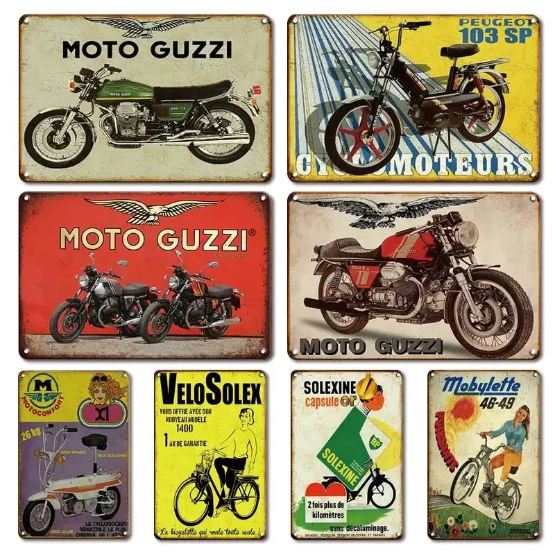 Vintage Motorcycle Metal Tin Sign Poster  Retro Wall Decor for Garage Home Room  INEED Metal Plate Accessories  Stickers