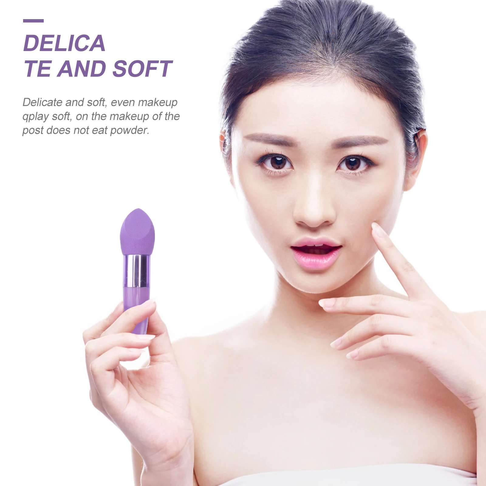 Set di 3 penne in spugna per trucco, applicatori multifunzionali per fondotinta con testa a fungo, strumenti da viaggio, spugna per trucco