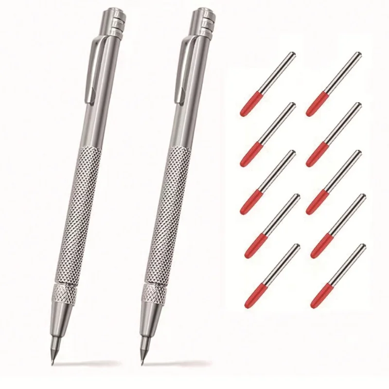 Alloy Scribe Pen Carbide Scriber Pen Metal Wood Glass Tile Cutting Marker Pencil Metalworking Woodworking Hand Tools