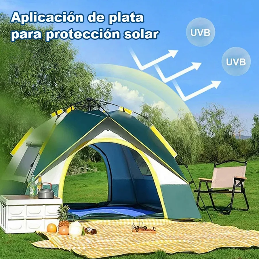 Tente portative automatique rapide. Imperméable et résistant au soleil, épaisseur accrue, multifonctionnel pour parcs, excursions, pics et camping en plein air.