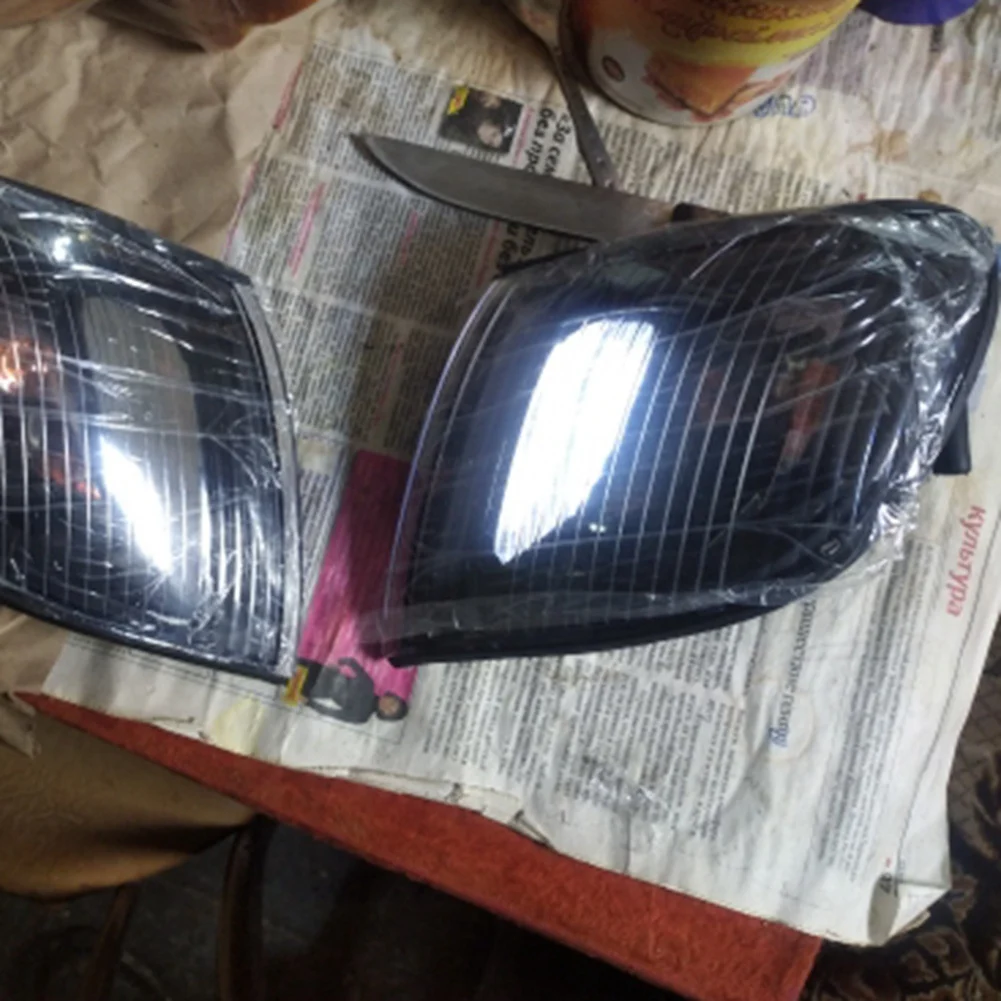 #66F (White)Pair Front Headlight Corner Light Turn Signal Indicator Lamp White,Automotive Parts & Accessories