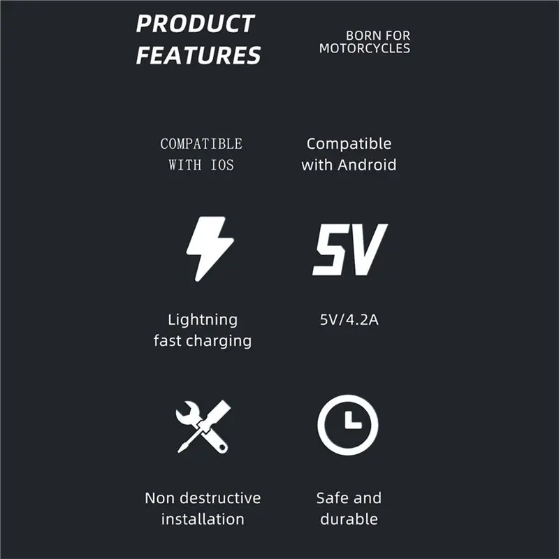 Motorcycle Fast For YZF R9 2024-2026 Motorcycle Charging Socket Adapter USB QC3.0 Converter Kit-N25R