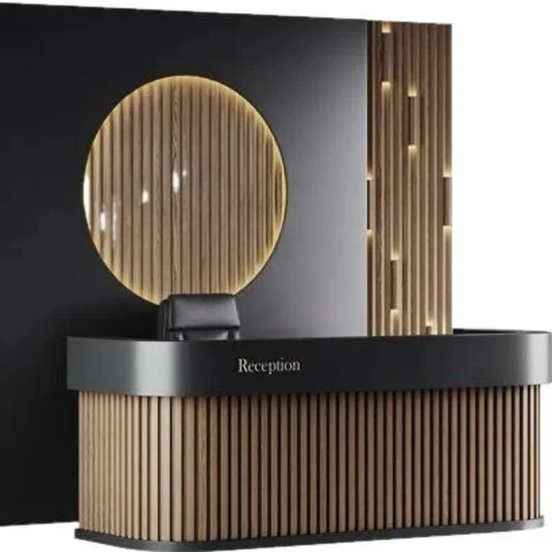 

Customize.Beauty Salon Spa Reception Counter Customizable Color LED Lighting with Marble Frame Sale