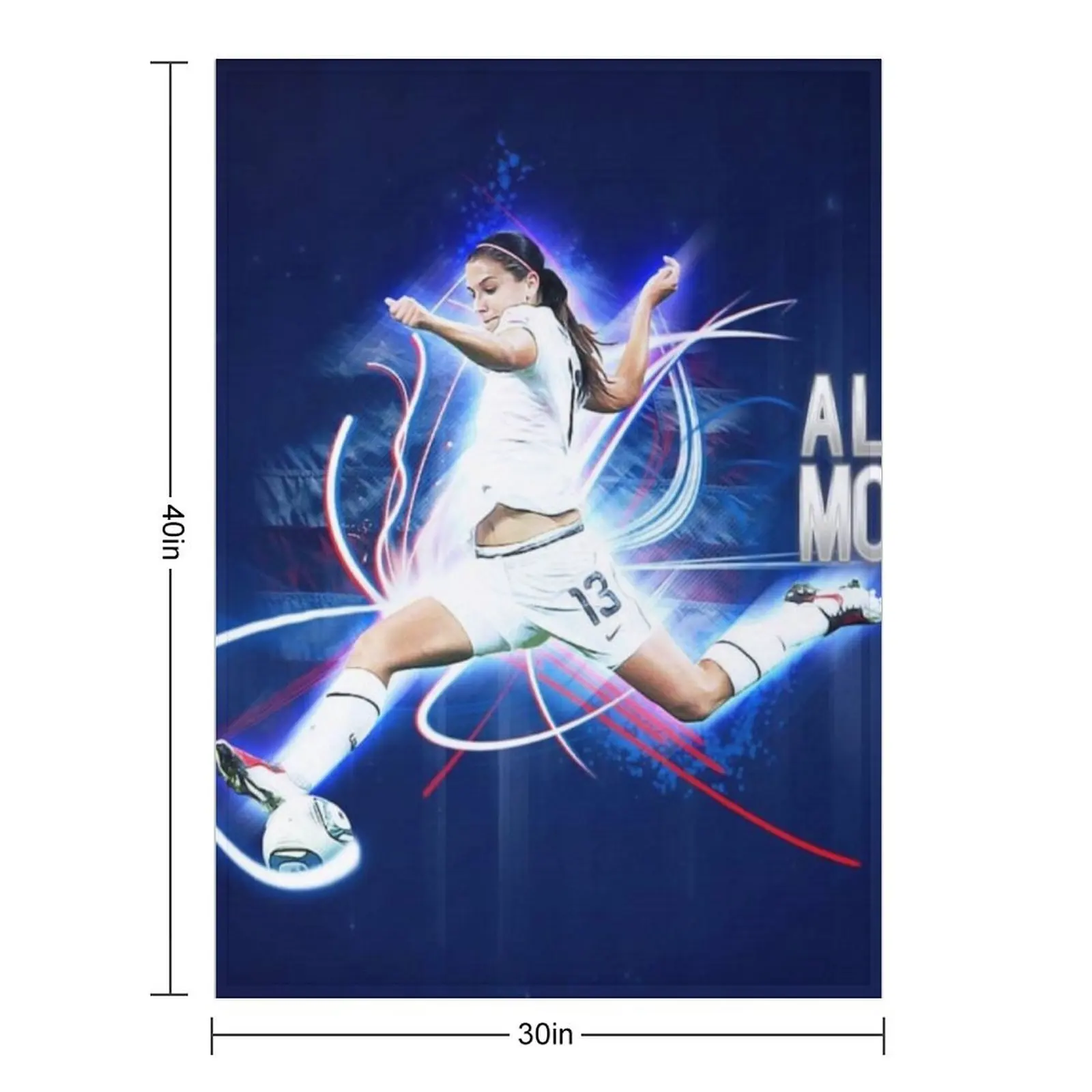 Alex morgan -007 رمي بطانية لبطانيات الأريكة المزخرفة للأرائك والسرير والبطانيات الحرارية العصرية #3