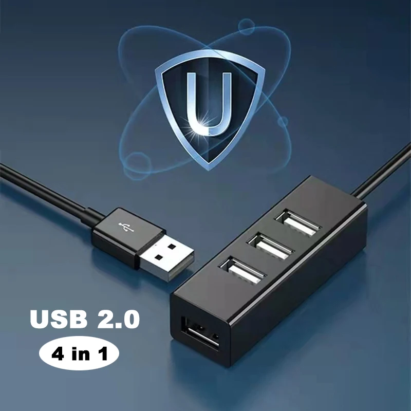 USB Hub 2.0 Multi USB Splitter Hub Use USB 2.0 Hub Power Adapter 4 Port Multiple Expander Mini USB 2.0 Hub