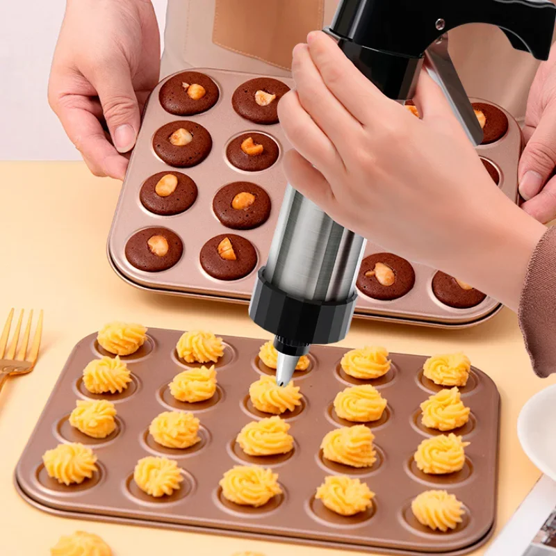 13 Pz/set FAI DA TE Manuale Stampo Per Biscotti Pistola Pressa Per Biscotti Kit Mitragliatrice Decorazione Spremitura Macchina Fare Churros Dispositivo di Cottura Strumento