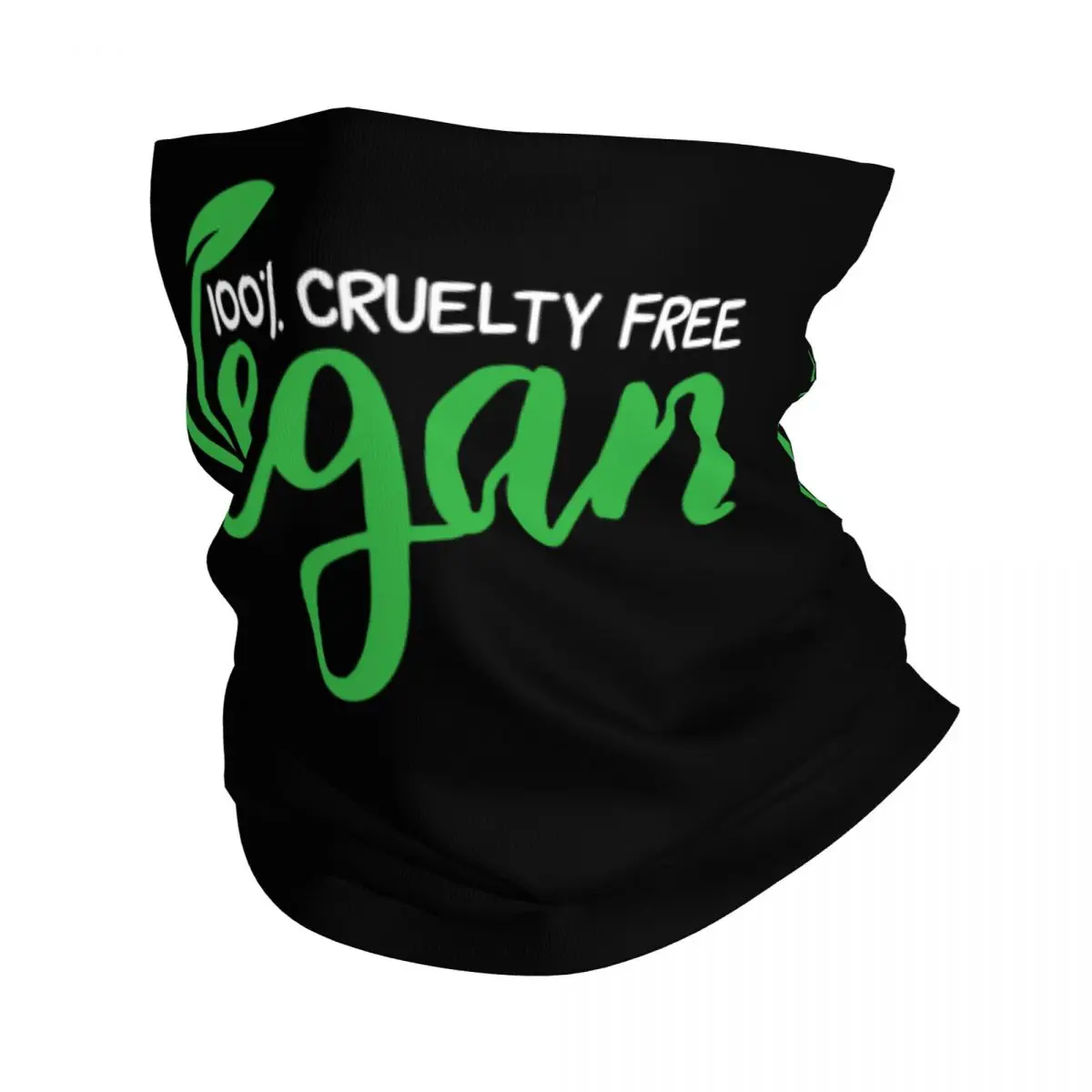 Vegan Nutrition Neck Gaiter Men Women Windproof Winter Veganism Animal Rights Bandana Scarf for Hiking