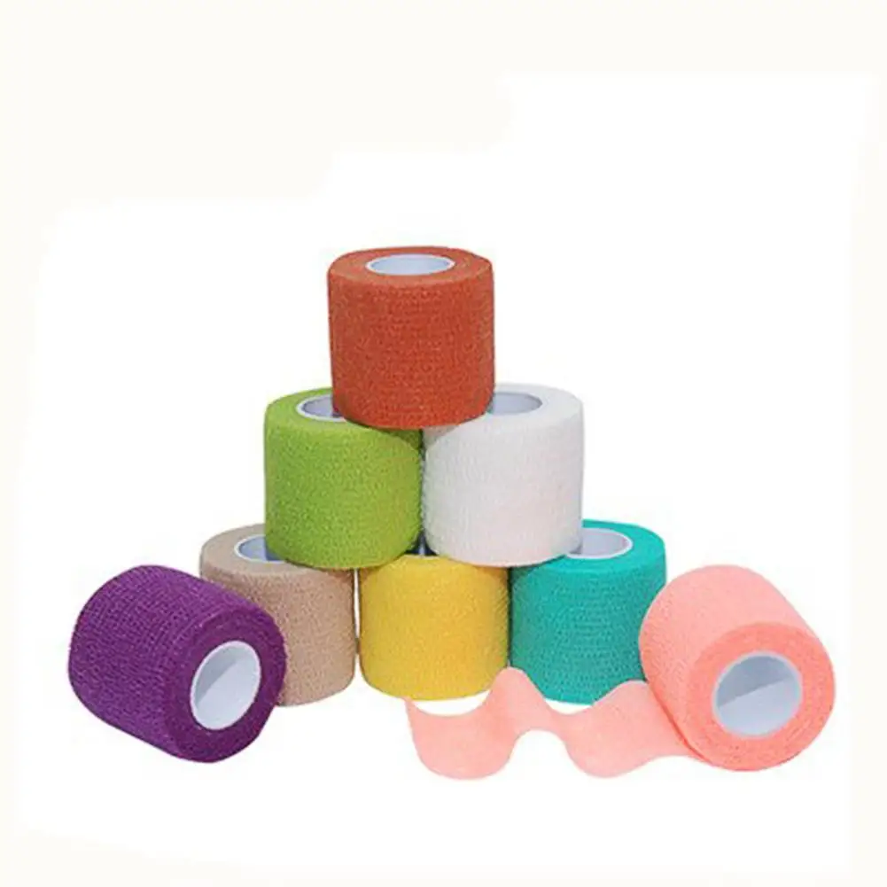 

5cmx4.5m Non-woven Fabric Self-sticking Sports Tape Volleyball Finger Guard Basketball Ankle Knee Guard Bandage