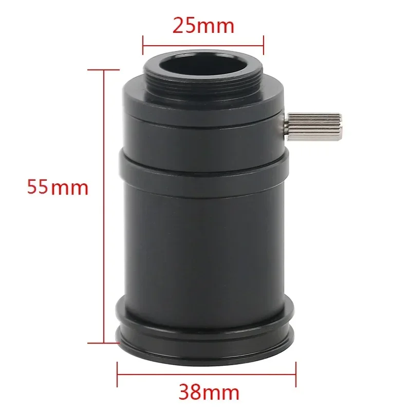 1/1CTV Microscopio Adapter 28mm/38mm To C-mount Camera Connect Tube For Simul Focal Trinocular Stereo Microscope