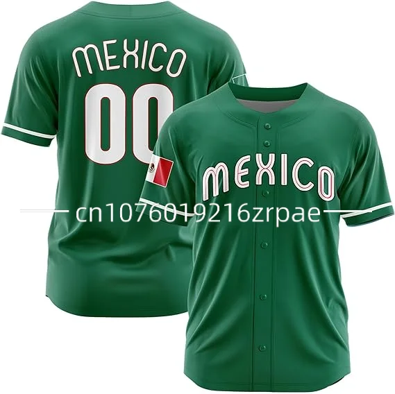 Personalized Mexico Baseball 2024 World Baseball Classic Jersey Print Custom Men\'s and Women\'s Baseball Shirt