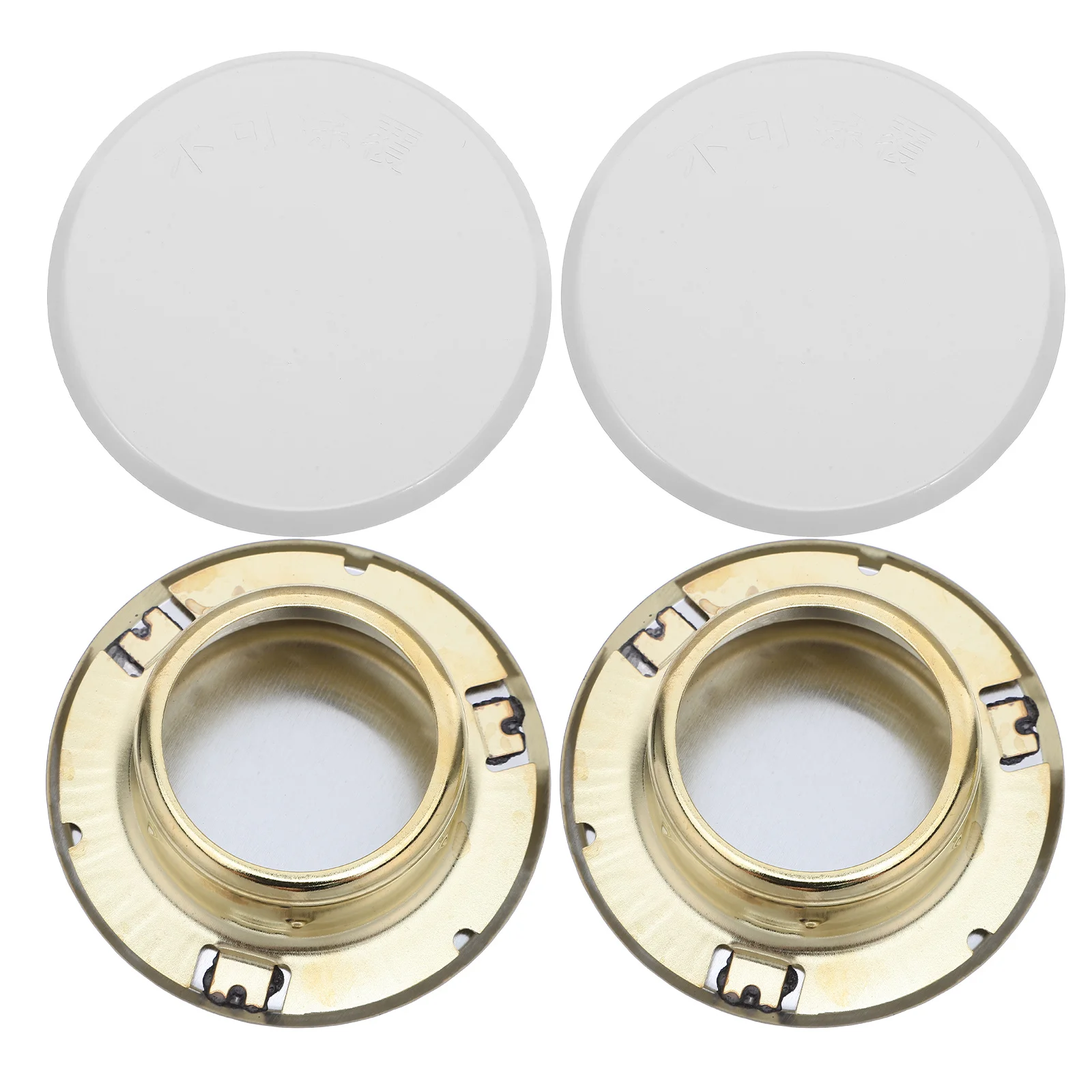 4Pcs Concealed Fire Sprinkler Head Cover Threaded Ceiling Mount Sprinkler Nozzle Protector Metal Plate System Guard for Office