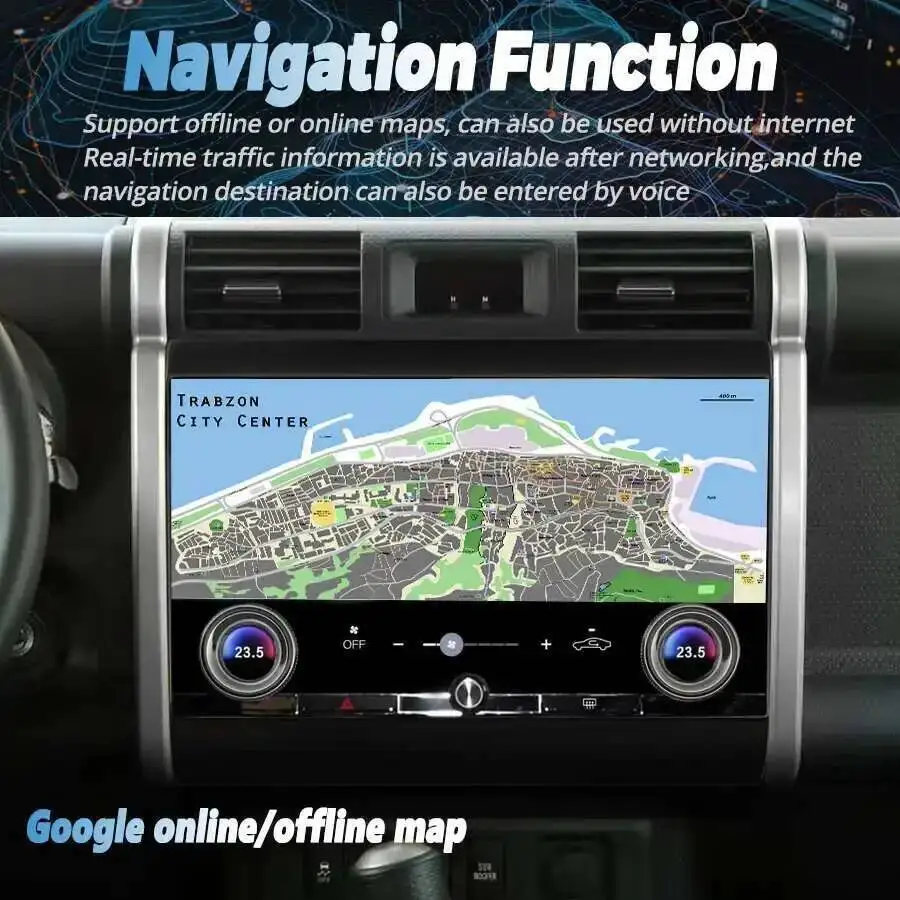 13 بوصة Carplay راديو السيارة لتويوتا FJ كروزر 2007-2023 أندرويد 13 شاشة تعمل باللمس الوسائط المتعددة مشغل فيديو لتحديد المواقع والملاحة ستيريو #5