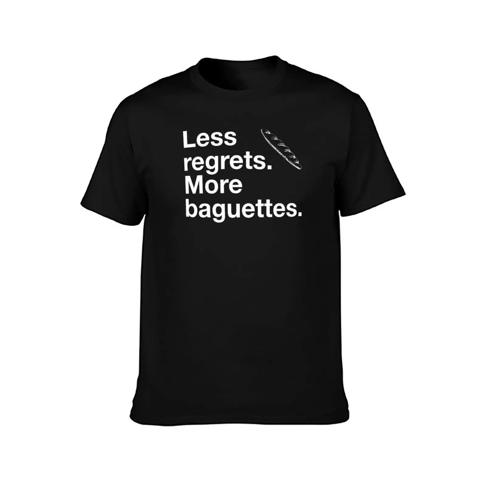 Less Regrets. More Baguettes. T-Shirt boys animal print designer shirts luxury clothing labubu mens t shirts top quality