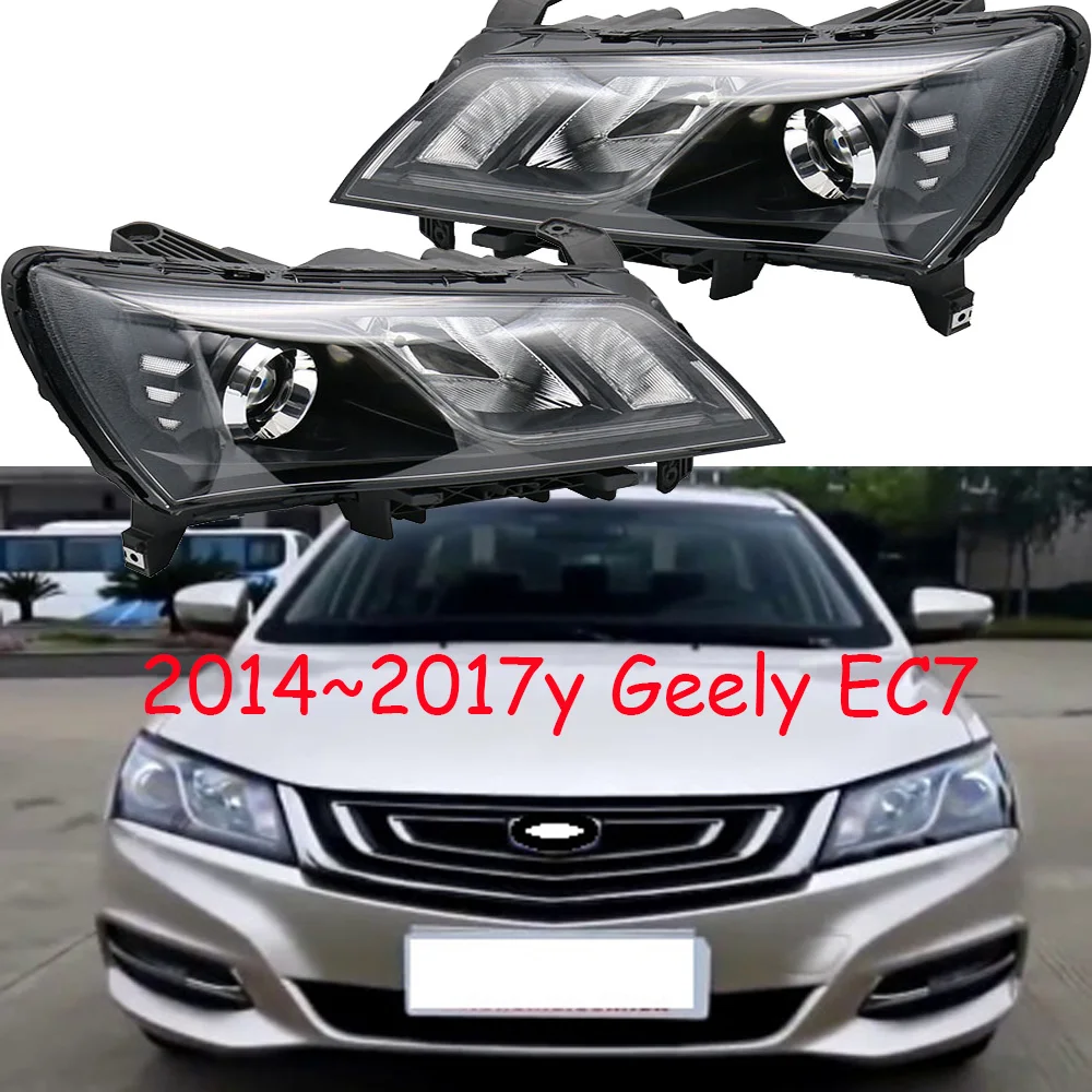 

1pcs car bumper EC715 EC718 headlamp for Geely Emgrand EC7 headlight 2014~2017y head lamp Geely Emgrand EC7 fog lamp