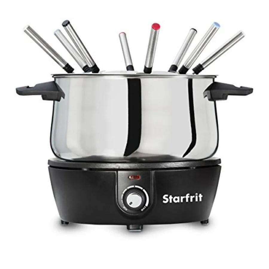 

Electric Fondue 12PC Set - 3L - Quick Release Magnetic Cord - 1500W - Perfect for Cheese and Chocolate