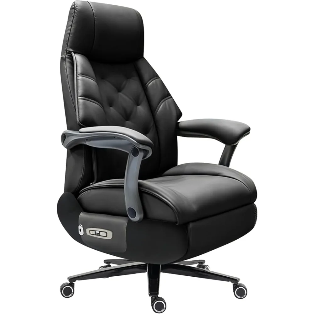 Magnus Massage Office Chair with Ventilation and Heating,Leather Power Recliner Chair with Footrest,Big and Tall Ergonomic