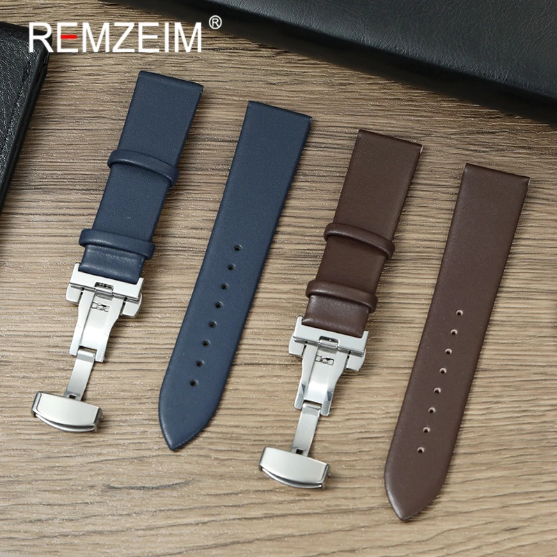 أخضر أحمر أبيض أزرق لينة بولي Leather ساعة يد جلدية الفرقة 18 مللي متر 20 مللي متر 22 مللي متر ساعة اليد سوار عادية فراشة مشبك حزام ساعة اليد