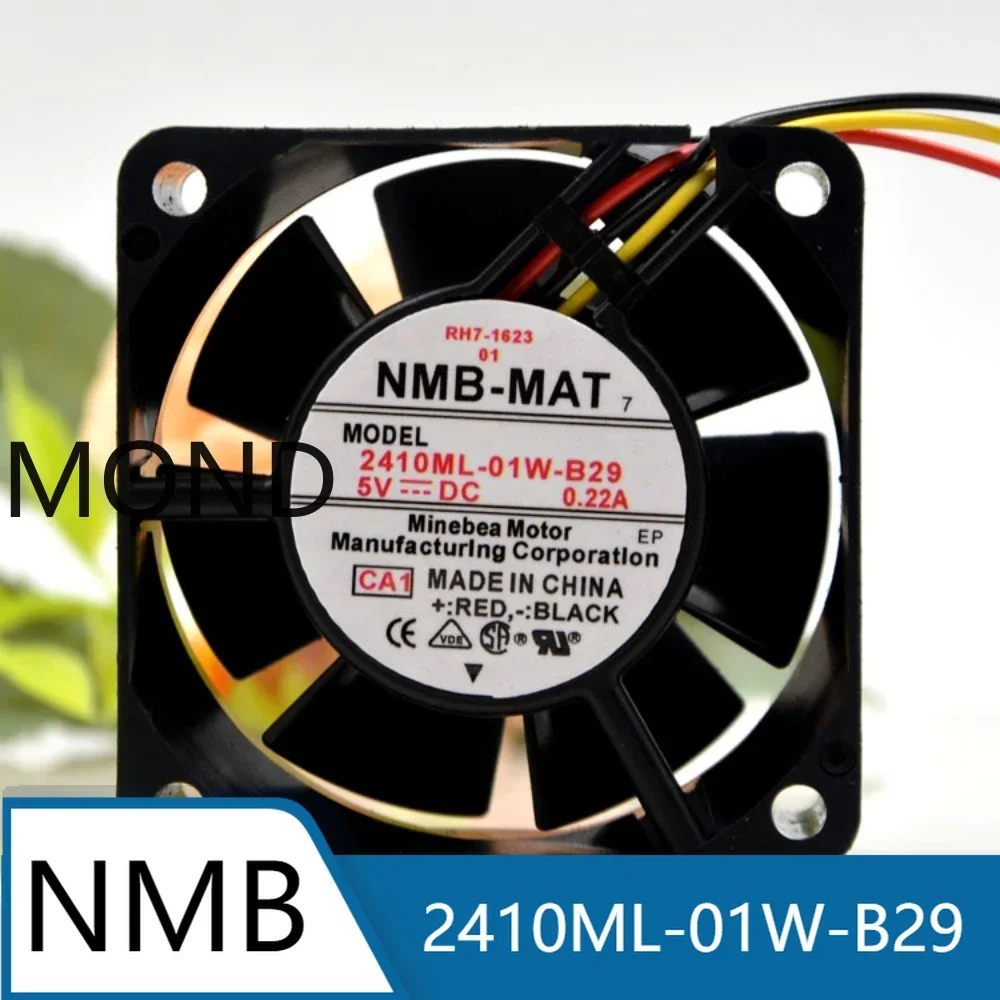 

2410ML-01W-B29 Серверный вентилятор для NMB NMB-MAT Шасси с высоким воздушным потоком, источник питания процессора, инвертор, охлаждающий вентилятор 6025, 5 В, 0,22 А, 6 см