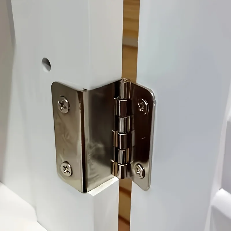 6Pcs Wire hinge, furniture, jewelry, wooden box, 4-hole three-fold hinge, home decoration accessory