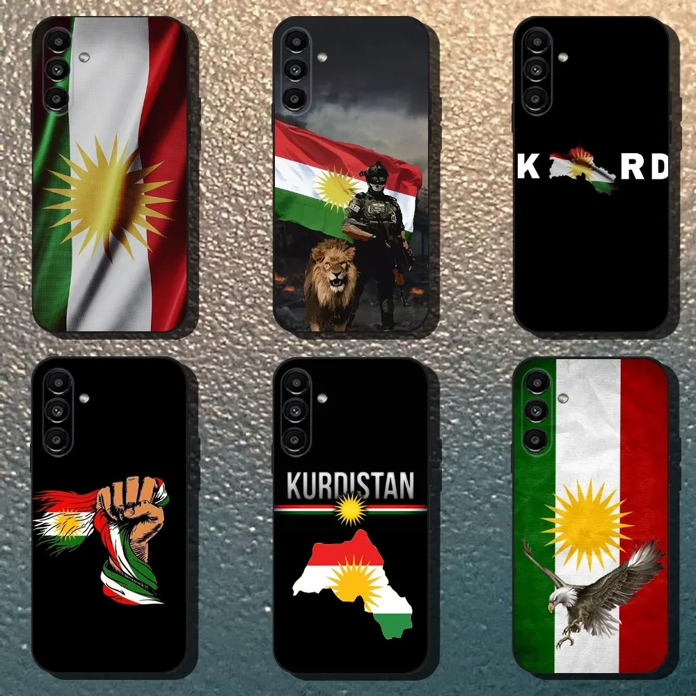 

Kurdistan Flag Phone Case For Samsung Galaxy A13,A21s,A22,A31,A32,A52,A53,A71,A80,Soft Black Shell