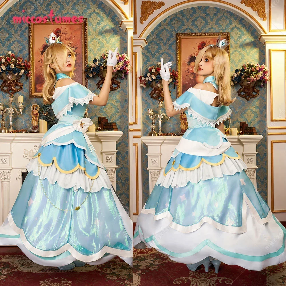 Miccostumes x akuoart  Lolita Dress Princess Gown Cosplay Costume with Crown Earrings