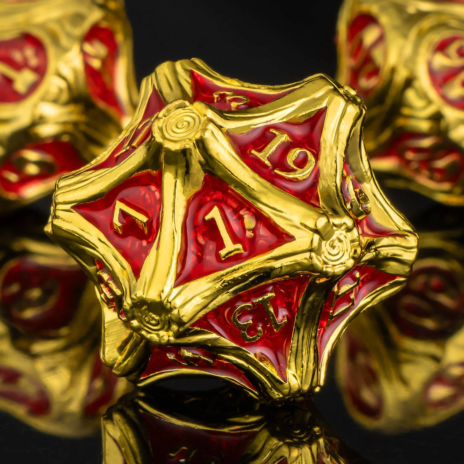 

DND Metal Dice Set, 7Pcs Tree Root Design Dungeon and Dragon Dice Set for Role Playing, Polyhedral D&D Dice D4 D6 D8 D10 D12 D20